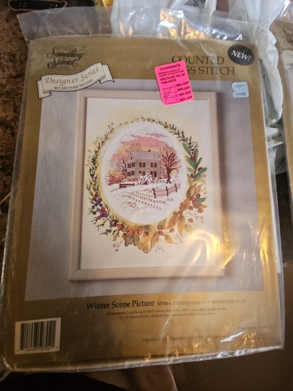 Something Special Winter Scene Picture Counted Cross Stitch #50704 Frame NOS